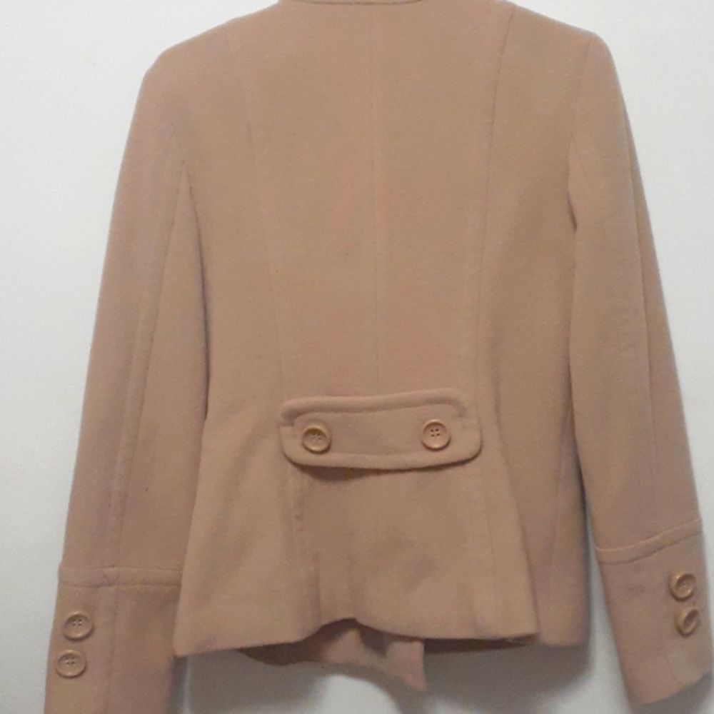 Zara Basic Wool Double Breasted Peacoat Size S - image 6